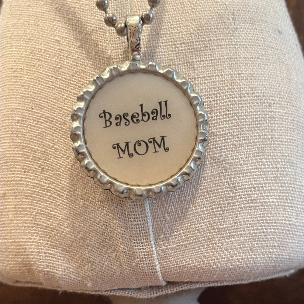 Baseball Mom Pendant Necklace